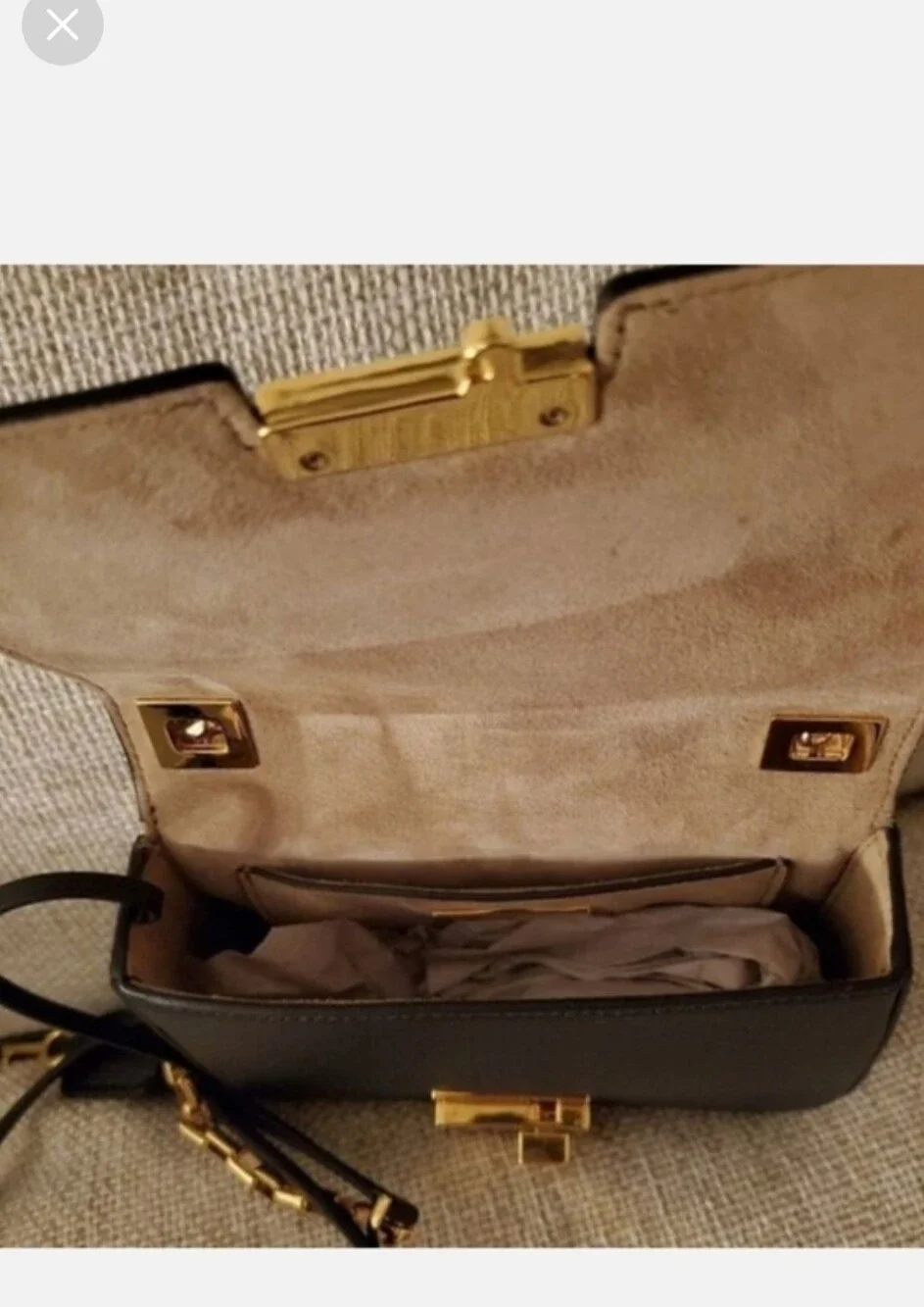 Michael Kors Collection Black Leather Chain Shoulder Bag NWOT